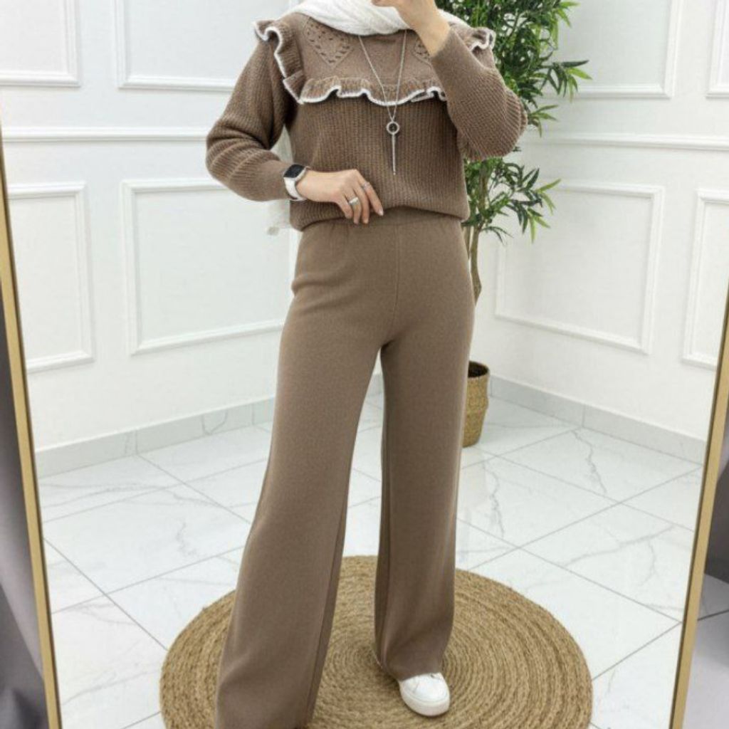 فروش اینترنتی بافت  زنانه و دخترانه ست رز(یقه ربان دار)