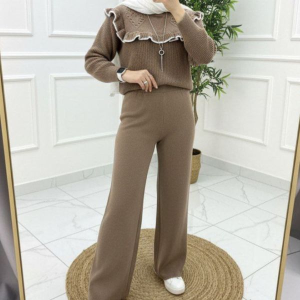 بافت  زنانه و دخترانه ست رز(یقه ربان دار)