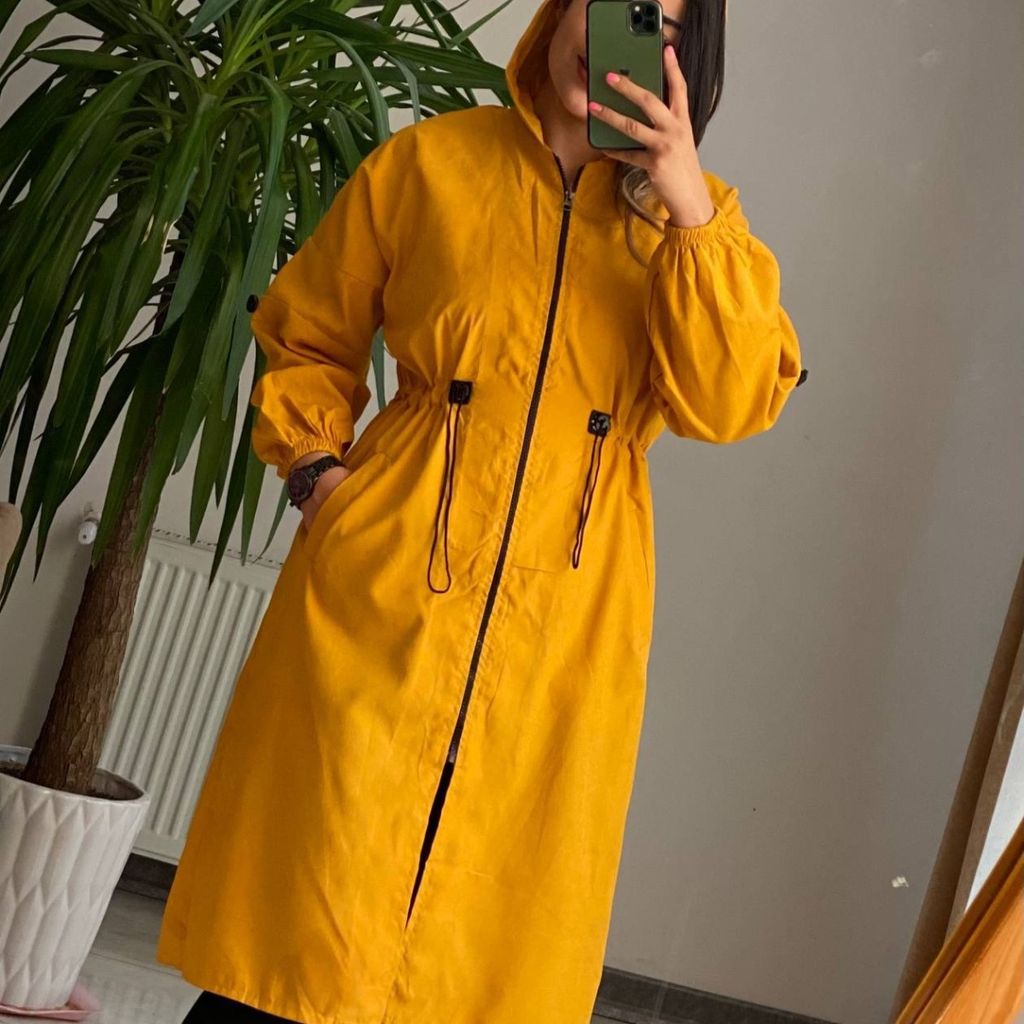 خرید انلاین مانتو بلند گت دار