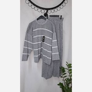 ست بلوز شلوار بافت راه راه 