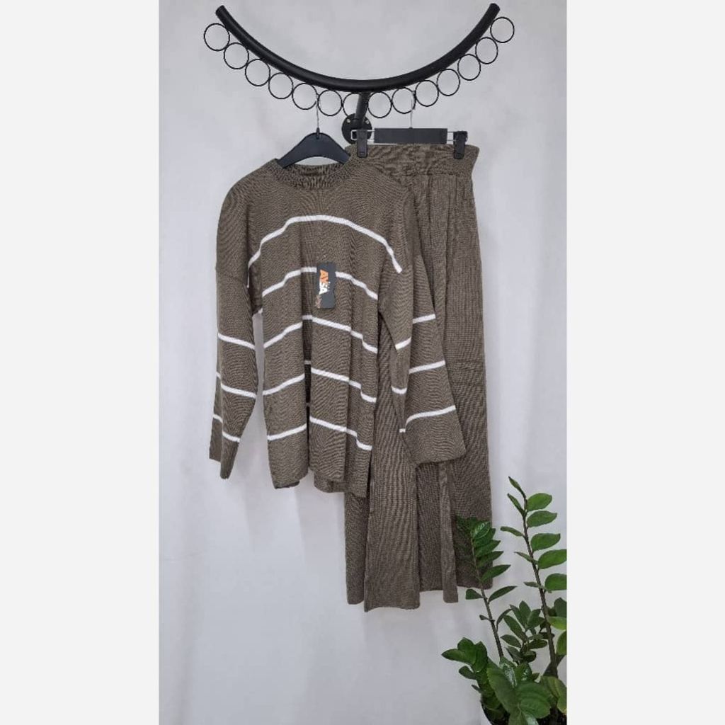 قیمت ست بلوز شلوار بافت راه راه 