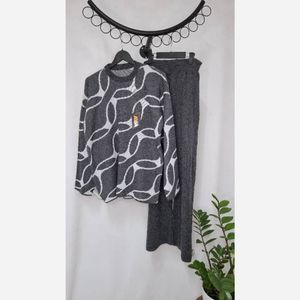 ست بلوز شلوار بافت 