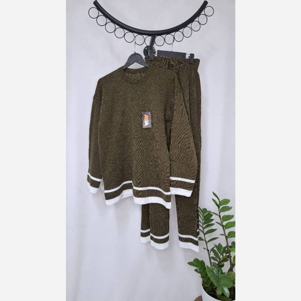 خرید آنلاین ست بلوزز شلوار بافت 