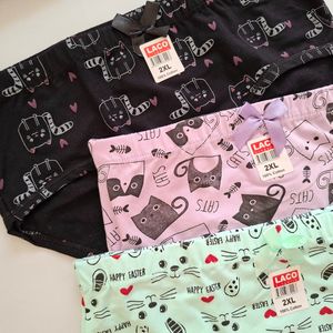 قیمت ارزان شورت فاق بلند نخی زنانه بسته 3 عددی پیشی