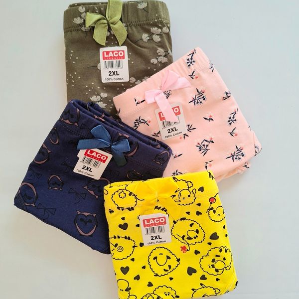 شورت زنانه نخی فاق بلند بسته 4 عددی میکس