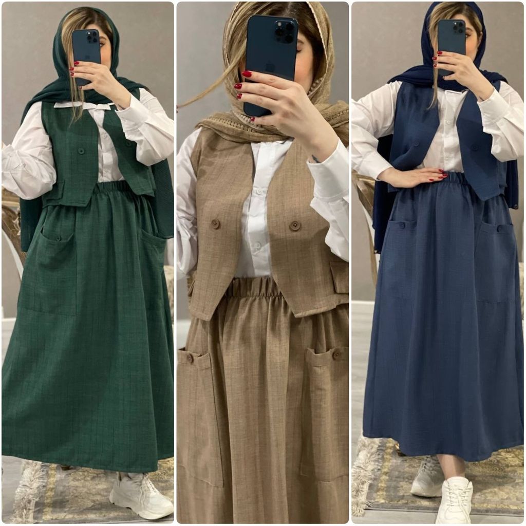 مشخصات سه تیکه جلیقه و سارافن و شومیز