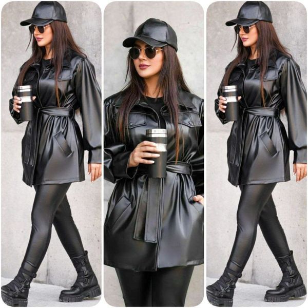 مانتو کتی چرم