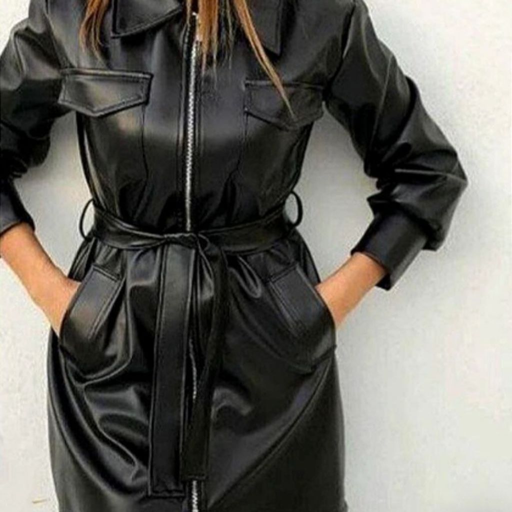 خرید اینترنتی مانتو کتی چرم