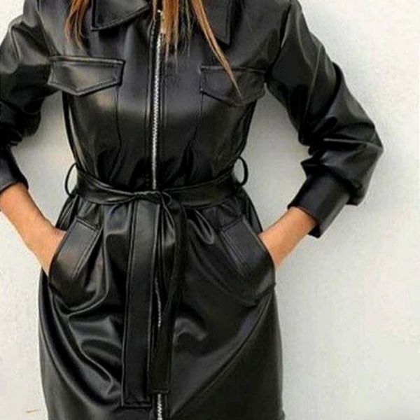 مانتو کتی چرم