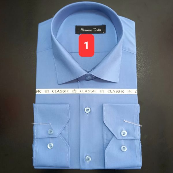 پیراهن تترون کلاسیک مردانه رنگ آبی