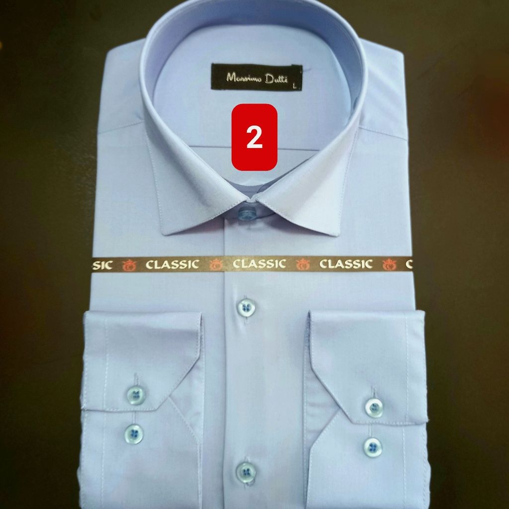 خرید اینترنتی پیراهن تترون کلاسیک مردانه رنگ آبی