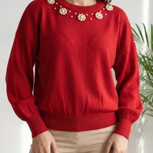 مشخصات بلوز بافت مروارید یلدایی