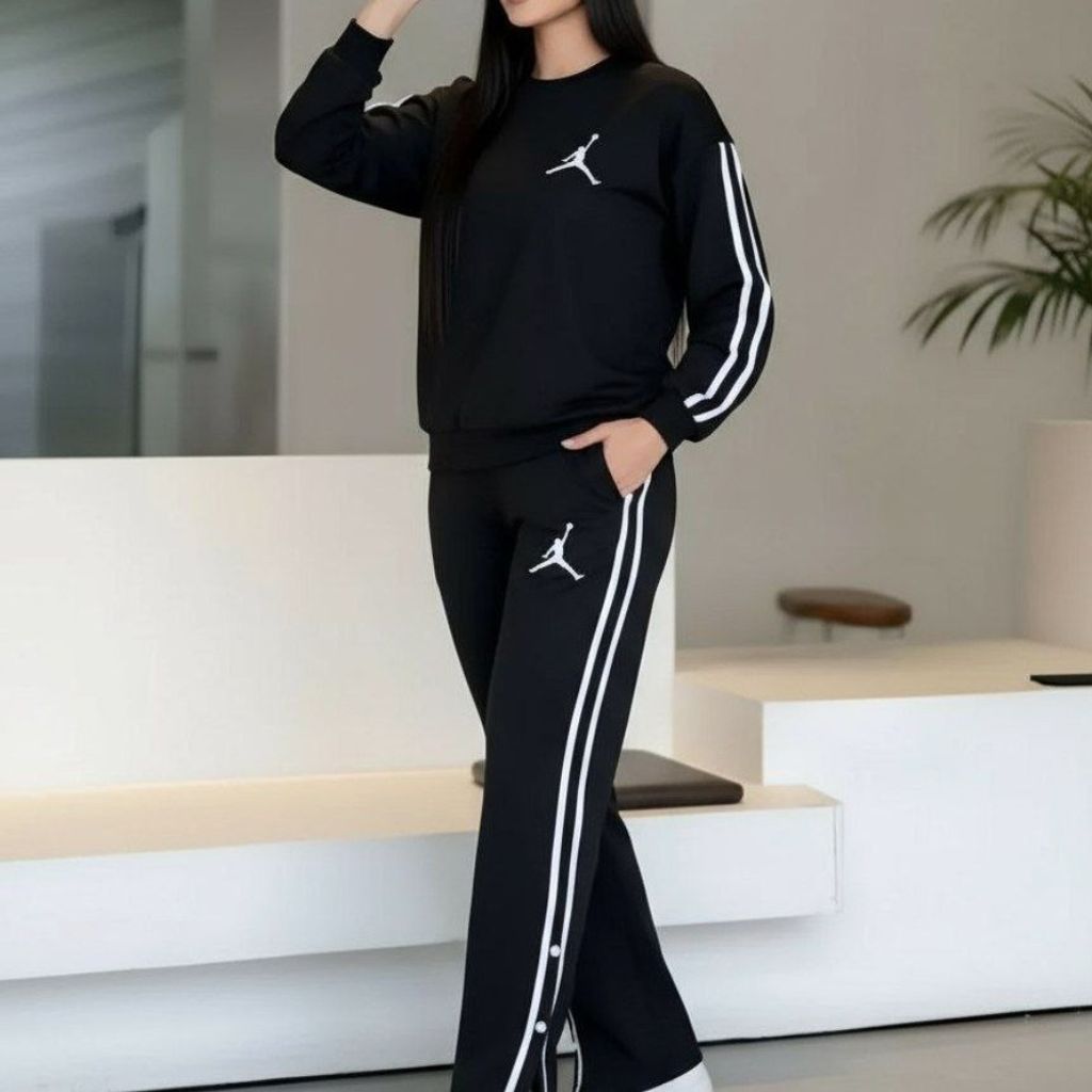 خرید انلاین بلوز آستین بلند و شلوار قواره دار جردن