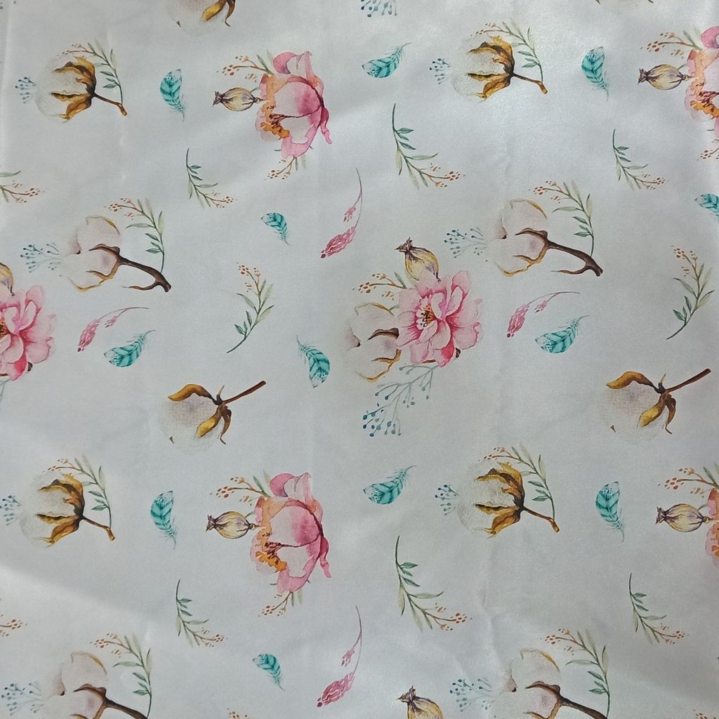 خرید انلاین شومیز وشلوار ساتن ابریشم زنانه طرح گل پنبه