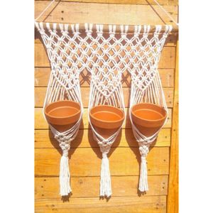 آویز سه قلو مکرومه مدل کیوان