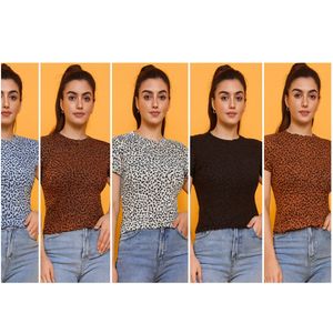 تیشرت پلنگی کبریتی