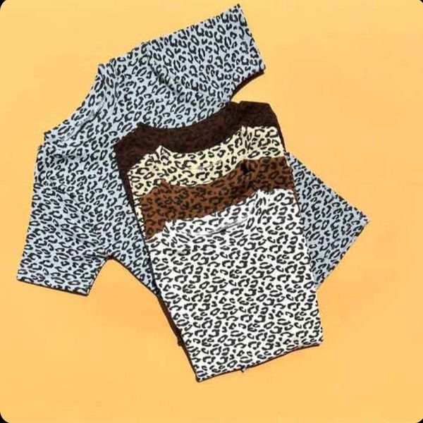 تیشرت پلنگی کبریتی