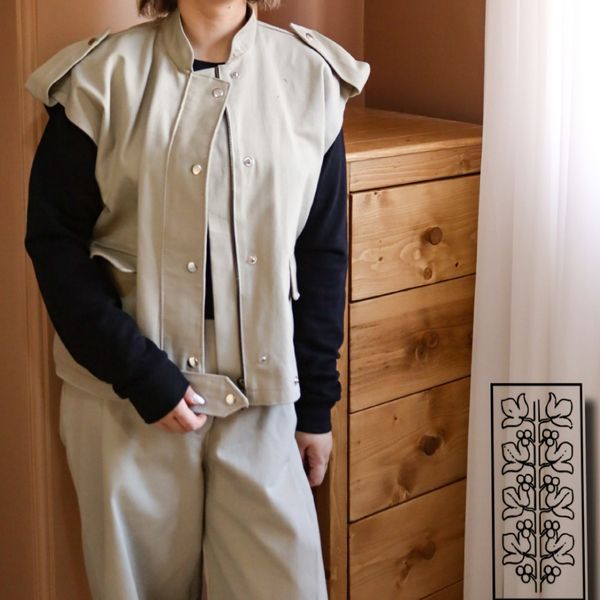 جلیقه کتان زنانه