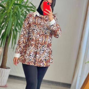 خرید آنلاین شومیز مجلسی پلنگی