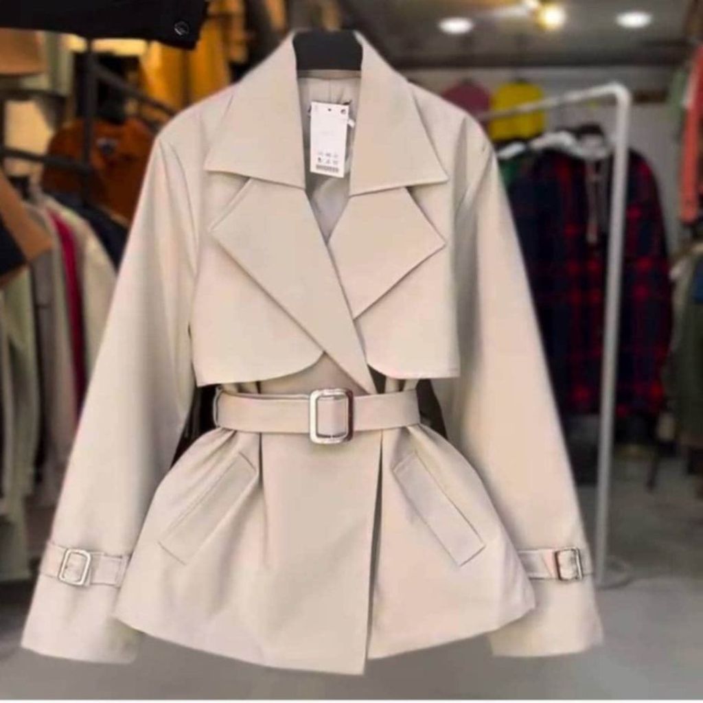 خرید انلاین بارونی زنانه و دخترانه استردار طرح ازمیر