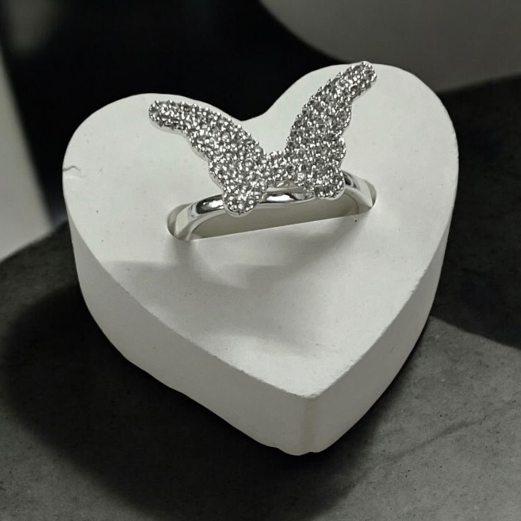 خرید انلاین انگشتر زنانه طرح پروانه نگینی کد 3331002