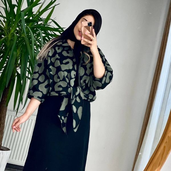 شومیزبافت گره‌ای پلنگی