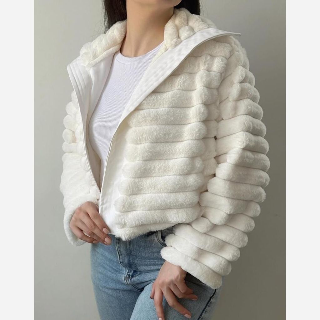 خرید انلاین بامبر جکت پشمی خز سویشرت زنانه کت