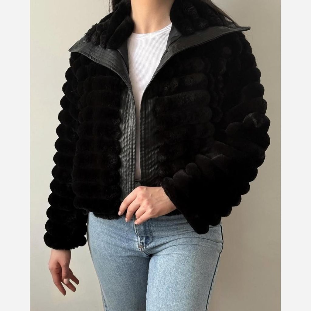 فروش اینترنتی بامبر جکت پشمی خز سویشرت زنانه کت