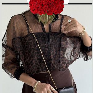 خرید اینترنتی بامبر جکت زنانه پلنگی شومیز مجلسی