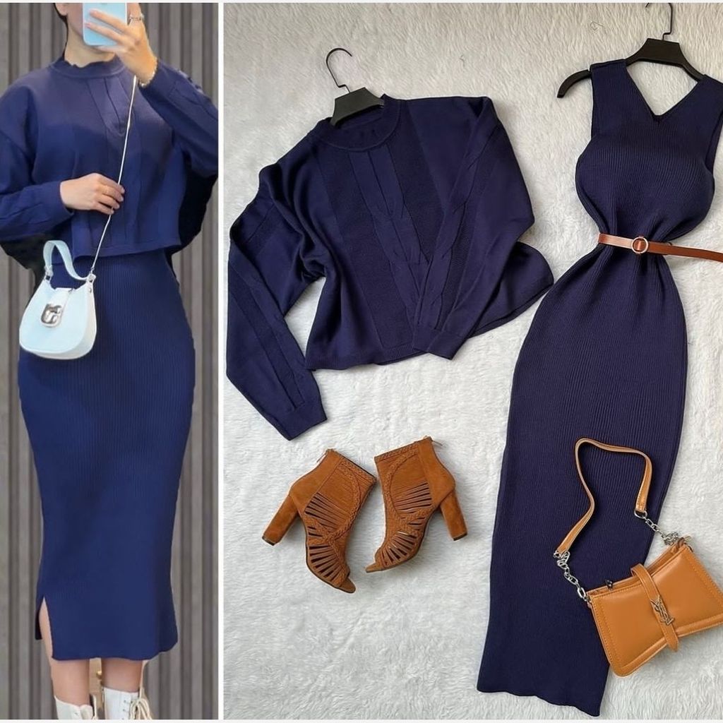 مشخصات ست بافت زنانه  پیراهن و رویه