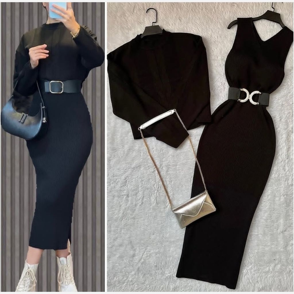 خرید انلاین ست بافت زنانه  پیراهن و رویه