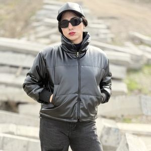 مشخصات کاپشن کاپشن دخترانه چرم شیکسون تم گالری