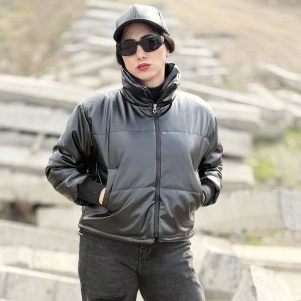 کاپشن کاپشن دخترانه چرم شیکسون تم گالری