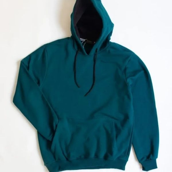 هودی مردانه ساده بیسیک رنگ سبز