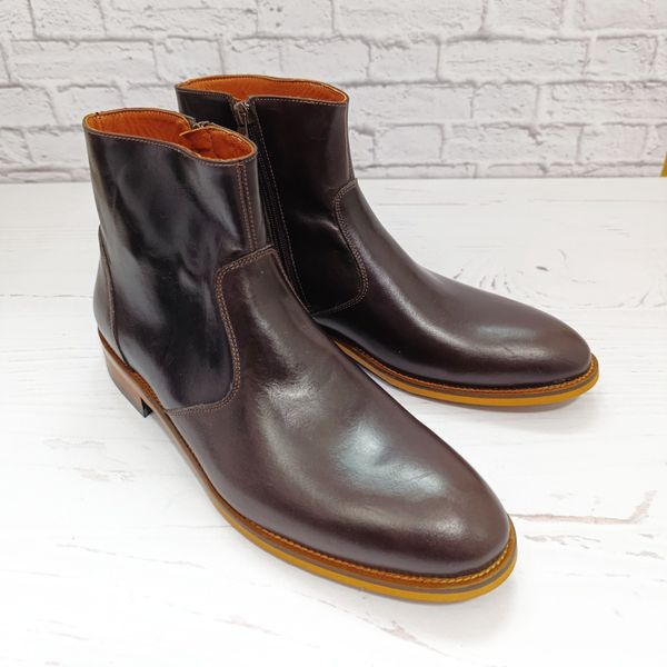 نیم بوت مردانه رسمی خاص چرم طبیعی مدل آلپاین قهوه ای