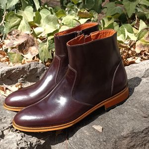 قیمت نیم بوت مردانه رسمی خاص چرم طبیعی مدل آلپاین قهوه ای