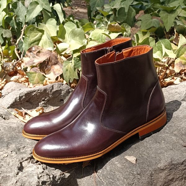 نیم بوت مردانه رسمی خاص چرم طبیعی مدل آلپاین قهوه ای