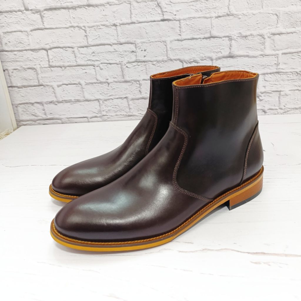 قیمت نیم بوت مردانه رسمی خاص چرم طبیعی مدل آلپاین قهوه ای