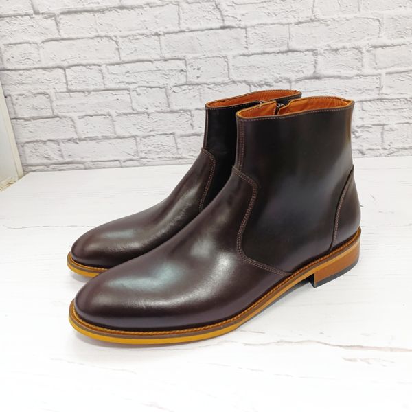 نیم بوت مردانه رسمی خاص چرم طبیعی مدل آلپاین قهوه ای