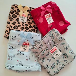 شورت نخی زنانه فاق بلند بسته 4 عددی