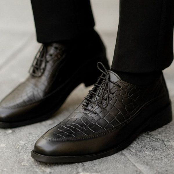 کفش مجلسی مردانه مدل سورن چاپی