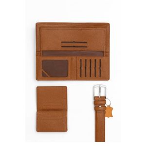 خرید آنلاین ست کیف ،کمربند،جاکارتی چرم طبیعی مردانه