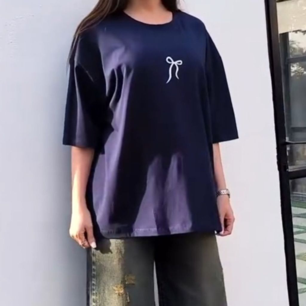 قیمت تیشرت باکسی لانگ زنانه طرح پاپیون