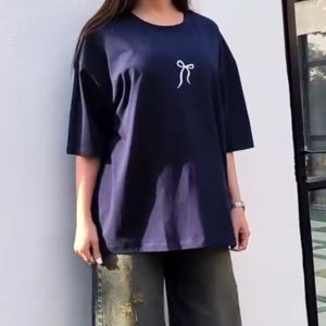 قیمت تیشرت باکسی لانگ زنانه طرح پاپیون