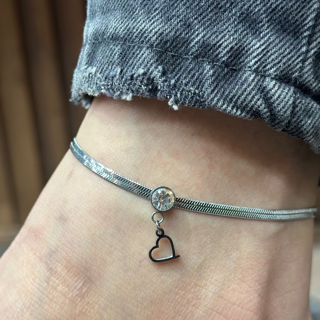 خرید آنلاین پابند استیل طرح قلب