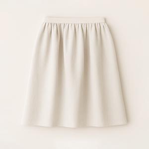 دامن زنانه لینن چین‌دار بلند پشت کمر کش