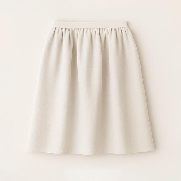 دامن زنانه لینن چین‌دار بلند پشت کمر کش