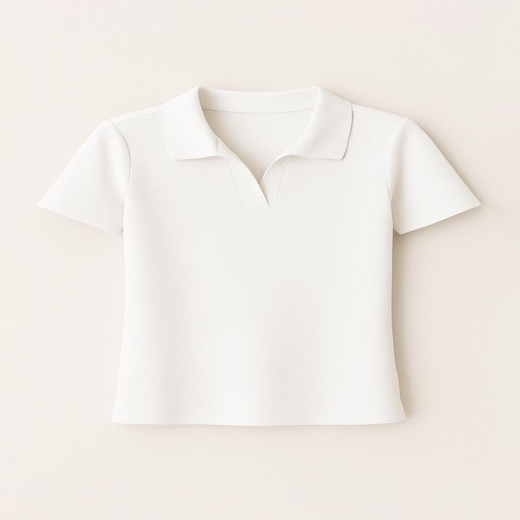 خرید اینترنتی قیمت تی‌شرت زنانه نارین – مدل کلاسیک با طراحی یقه‌دار