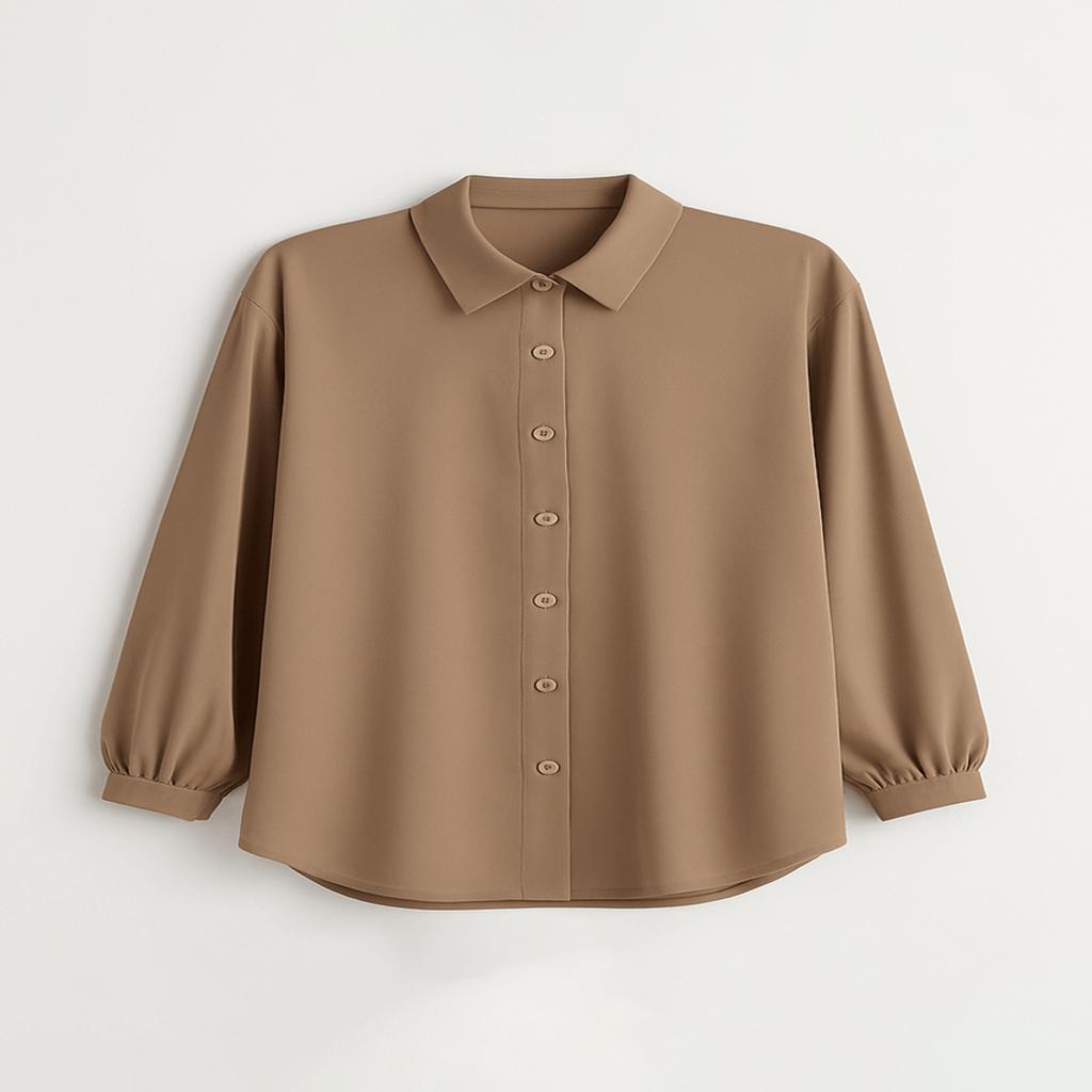 خرید اینترنتی قیمت شومیز زنانه کیمونویی کرپ لارا – استایل روزمره و رسمی