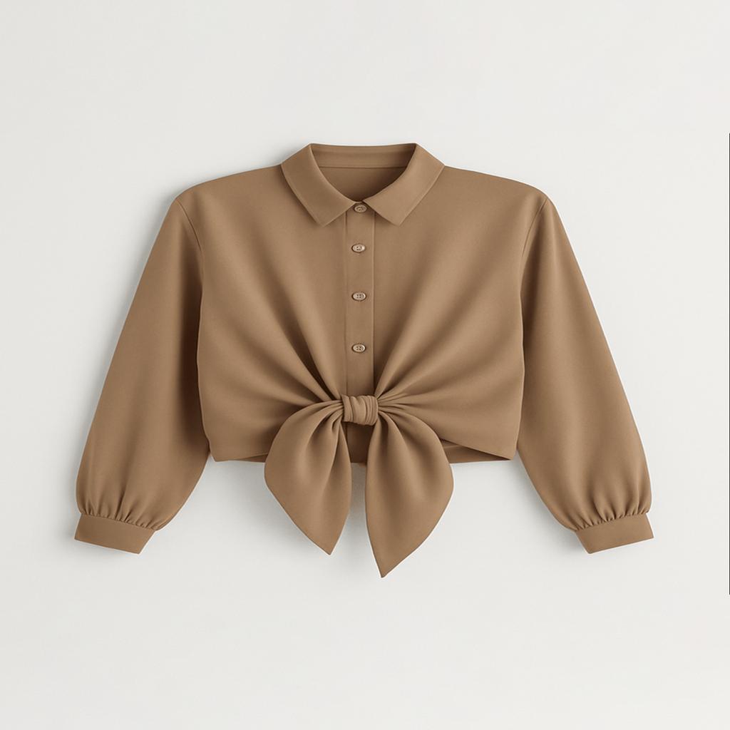 خرید اینترنتی قیمت شومیز زنانه کیمونویی کرپ لارا – استایل روزمره و رسمی